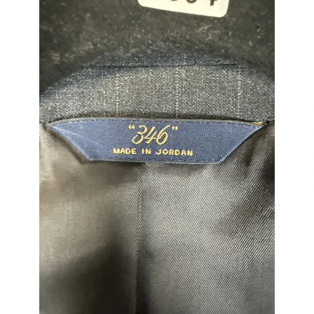 Brooks Brothers 346 Charcoal Pinstripe Wool Suit Jacket Blazer Mens Size 40‎ S